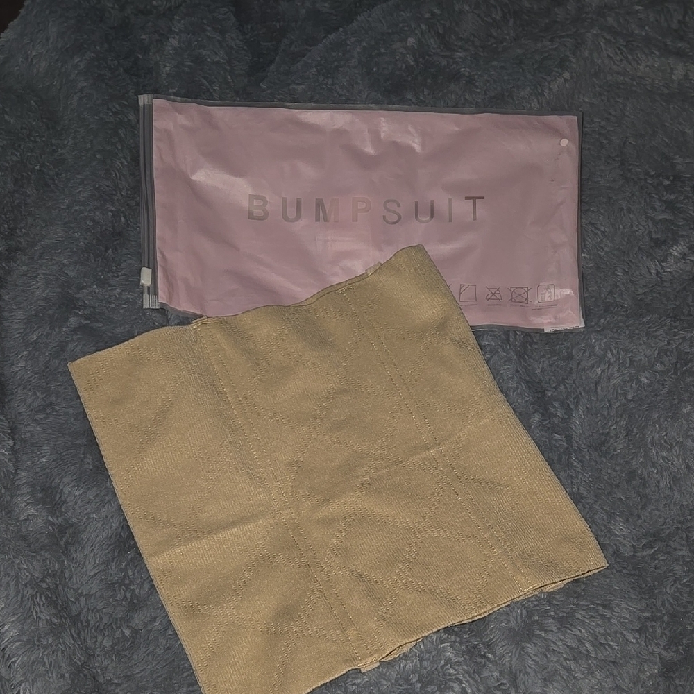 Bumpsuit Beige Support Band (included is a high waist maternity thong BNWT)